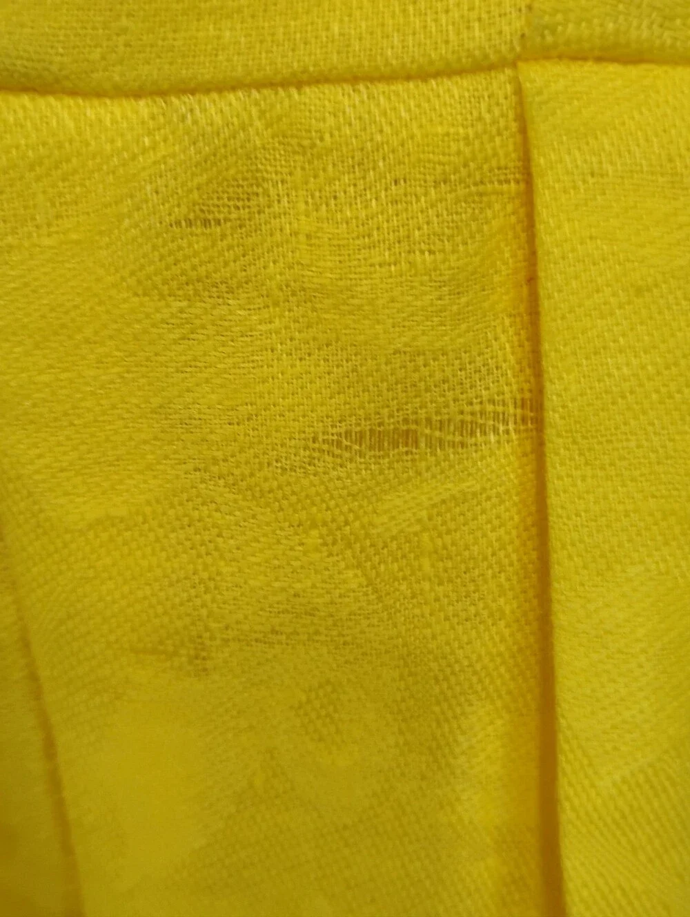 LEMON WOVEN LINEN RETRO DRESS - Picture 7 of 10